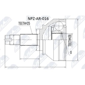 Compre Jogo de apoios, veio de transmissão da NTY NPZ-AR-016 a um preço baixo por 43,74 €