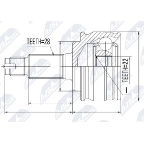 Gelenksatz, Antriebswelle NPZ-SU-029 von NTY günstig für 47,55 € online kaufen