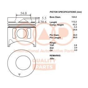 Köp Kolv av IAP QUALITY PARTS 100-12102 till det låga priset 11713,23 kr