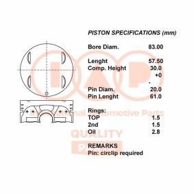 Osta IAP QUALITY PARTS Mäntä netistä 200 SX (S13)-mallille edulliseen hintaan