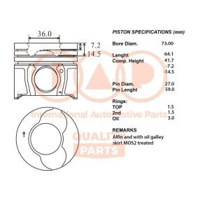Achetez des Piston de chez IAP QUALITY PARTS en ligne pour Yaris 3/5 portes (_P1_) à prix modérés