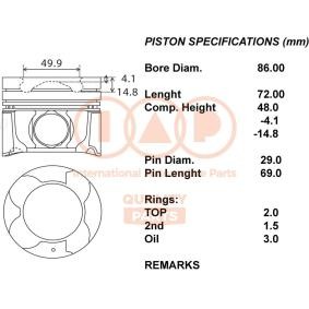 Achetez des Piston de chez IAP QUALITY PARTS en ligne pour RAV 4 IV (ZSA4_, ALA4_) à prix modérés