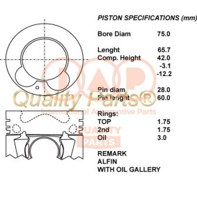 Kolben 100-21076 von IAP QUALITY PARTS günstig für 477,65 € online kaufen