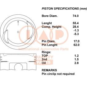 Kolben 101-16030 SUZUKI SAMURAI von IAP QUALITY PARTS