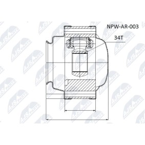 Compre Jogo de apoios, veio de transmissão da NTY NPW-AR-003 a um preço baixo por 78,30 €