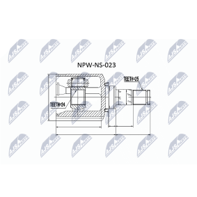 Compre Jogo de apoios, veio de transmissão da NTY NPW-NS-023 a um preço baixo por 24,51 €