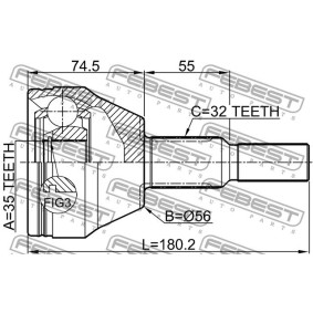 Achetez des Jeu de joints, arbre de transmission NTY NPZ-CH-028 à prix pour 63,41 €