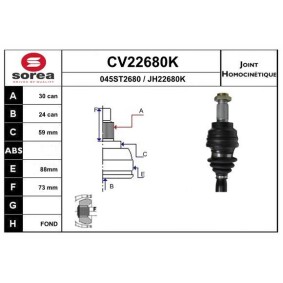 Gelenksatz, Antriebswelle CV22680K von EAI günstig für 60,96 € online kaufen