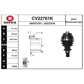 Gelenksatz, Antriebswelle CV22761K von EAI günstig für 66,06 € online kaufen
