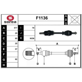 Compre Veio de transmissão da SNRA F1136 a um preço baixo por 153,74 €