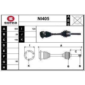 Compre Veio de transmissão de SERA online para NAVARA Camião de plataforma/chassis (D22) a preços moderados