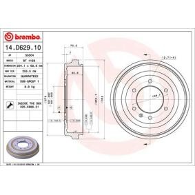 Køb Bremsetromle af BREMBO 14.D629.10 til den lave pris 460,73 DKK