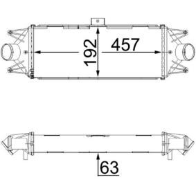 Ladeluftkühler CI 438 000S IVECO von MAHLE ORIGINAL