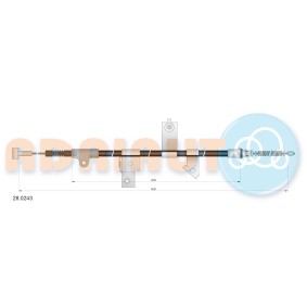 Handbremsseil 28.0243 von ADRIAUTO günstig für 78,82 € online kaufen