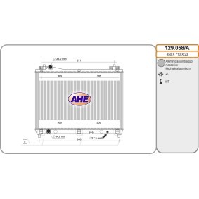 Kühler, Motorkühlung 129.058/A von AHE günstig für 183,28 € online kaufen
