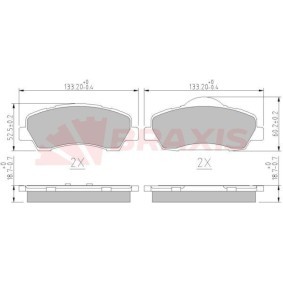 Compre Pastilhas de travão da BRAXIS AA0610 a um preço baixo por 15,16 €