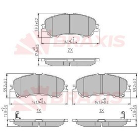 Compre Pastilhas de travão da BRAXIS AA0617 a um preço baixo por 18,96 €