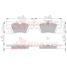 Compre Pastilhas de travão da BRAXIS AA0629 a um preço baixo por 17,35 €