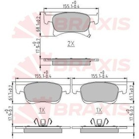 Compre Pastilhas de travão da BRAXIS AA0630 a um preço baixo por 25,76 €