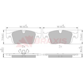 Compre Pastilhas de travão da BRAXIS AA0659 a um preço baixo por 21,86 €