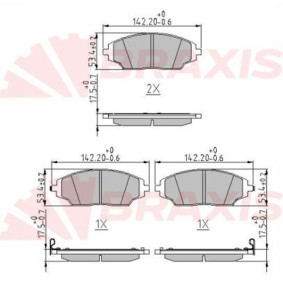 Compre Pastilhas de travão da BRAXIS AA0680 a um preço baixo por 21,29 €