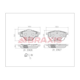 Compre Pastilhas de travão da BRAXIS AB0610 a um preço baixo por 16,81 €
