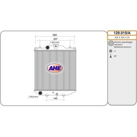 Kühler, Motorkühlung 129.015/A von AHE günstig für 78,91 € online kaufen