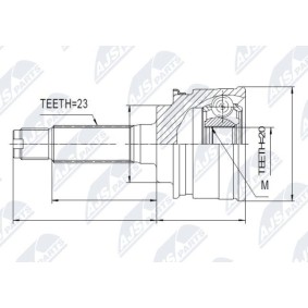 Gelenksatz, Antriebswelle NPZ-SU-009 von NTY günstig für 52,10 € online kaufen