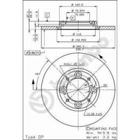 Achetez des Disque de frein BREMBO 08.3190.10 à prix pour 32,38 €
