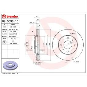 Bremsscheibe 09.5638.10 von BREMBO günstig für 40,94 € online kaufen