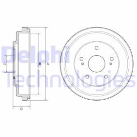 Compre Tambor de travão da DELPHI BF609 a um preço baixo por 30,04 €