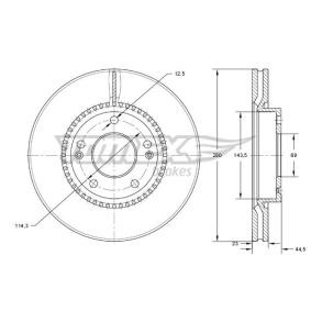 Bremsscheibe für KIA von TOMEX brakes
