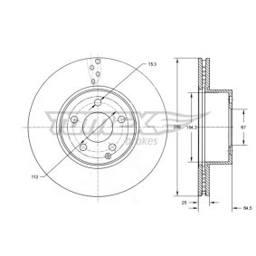 Bremsscheibe TX 74-03 von TOMEX brakes günstig für 37,22 € online kaufen