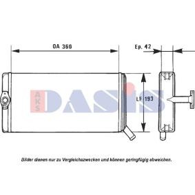 Compre Permutador de calor, aquecimento do habitáculo da AKS DASIS 399040N a um preço baixo por 108,31 €