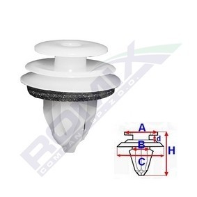 ROMIX Clip, Zier- / Schutzleiste C60553 für TOYOTA Tacoma Pickup (_N2_)