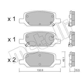 Compre Pastilhas de travão da METELLI 22-1278-0 a um preço baixo por 26,70 €