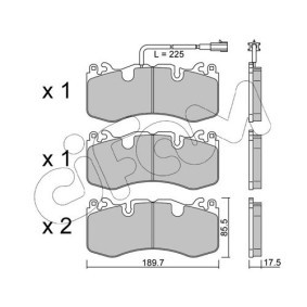 Achetez des Plaquettes de frein CIFAM 822-1202-0 à prix pour 124,29 €
