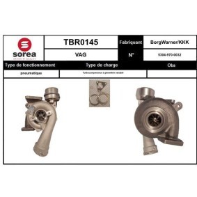 Køb Turbolader af SNRA TBR0145 til den lave pris 4111,94 DKK