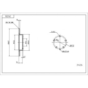 Bremsscheibe 214 226 von HART günstig für 19,55 € online kaufen