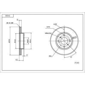 Bremsscheibe 214 265 von HART günstig für 32,10 € online kaufen