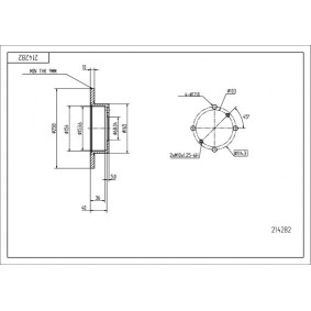 Bremsscheibe 214 282 von HART günstig für 20,61 € online kaufen