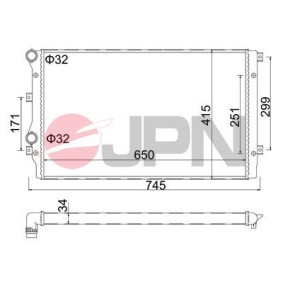 Kjøp Radiator, motorkjøling av JPN 60C9003-JPN til den lave prisen 805,69 NOK