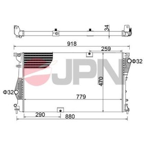 Kühler des Herstellers JPN - Originalware Artikelnummer: 60C9047-JPN