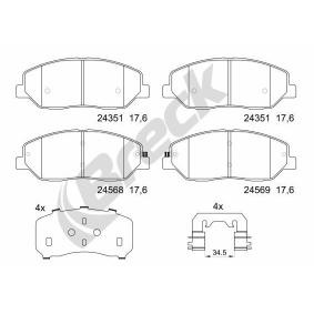 Achetez des Plaquettes de frein BRECK 24351 00 701 00 à prix pour 52,87 €