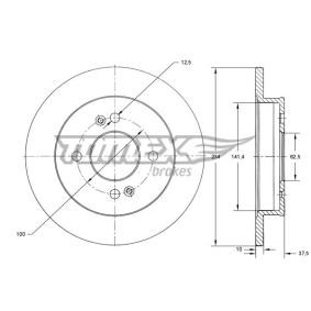 Bremsscheibe TX 73-37 von TOMEX brakes günstig für 37,24 € online kaufen