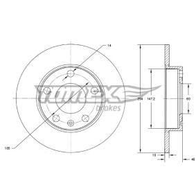 Osta Jarrulevy TOMEX brakes:llä TX 73-72 edullisesti hintaan 47,88 €