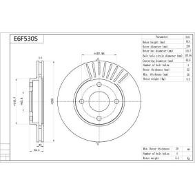 Comprar Disco de freno de AISIN E6F530S a bajo precio de 30,60 €
