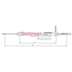 Handbremsseil 10.9327 von METZGER günstig für 13,30 € online kaufen
