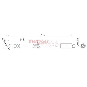 Bremsschlauch 4113679 von METZGER günstig für 11,73 € online kaufen
