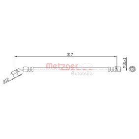 Bremsschlauch 4113680 von METZGER günstig für 11,53 € online kaufen